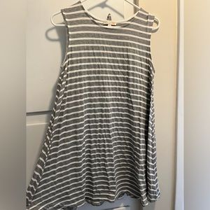 Sleeveless Striped T-Shirt Dress